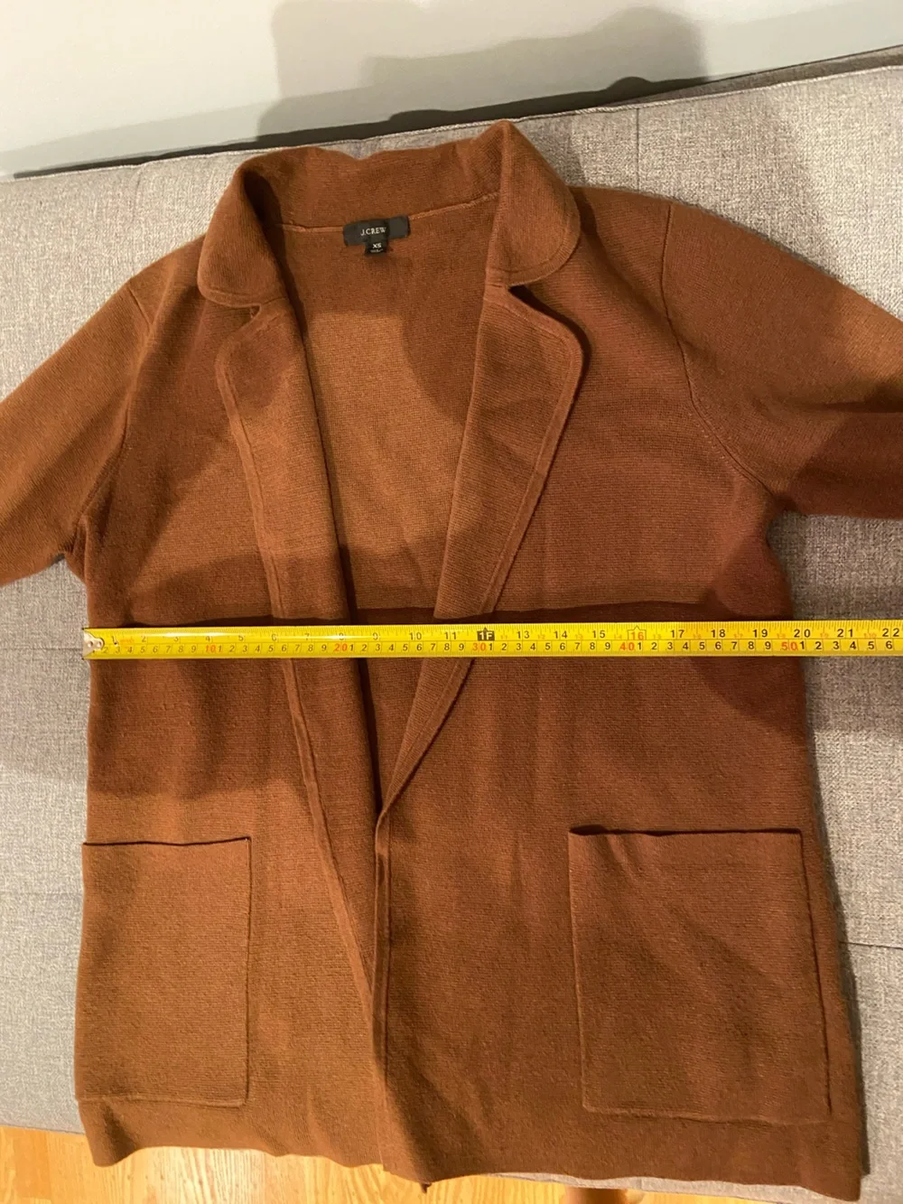 Jcrew sweater blazer brown xs
